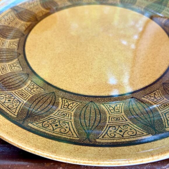 Vintage Taylor Smith & Taylor Cannes Atomic Onion Brown Plates 12" & 6” MCM - Picture 5 of 13